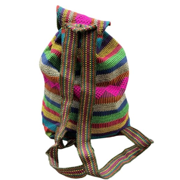 Vintage Y2K Baja Sweatshirt Woven  Drawstring Backpack - Picture 3 of 9